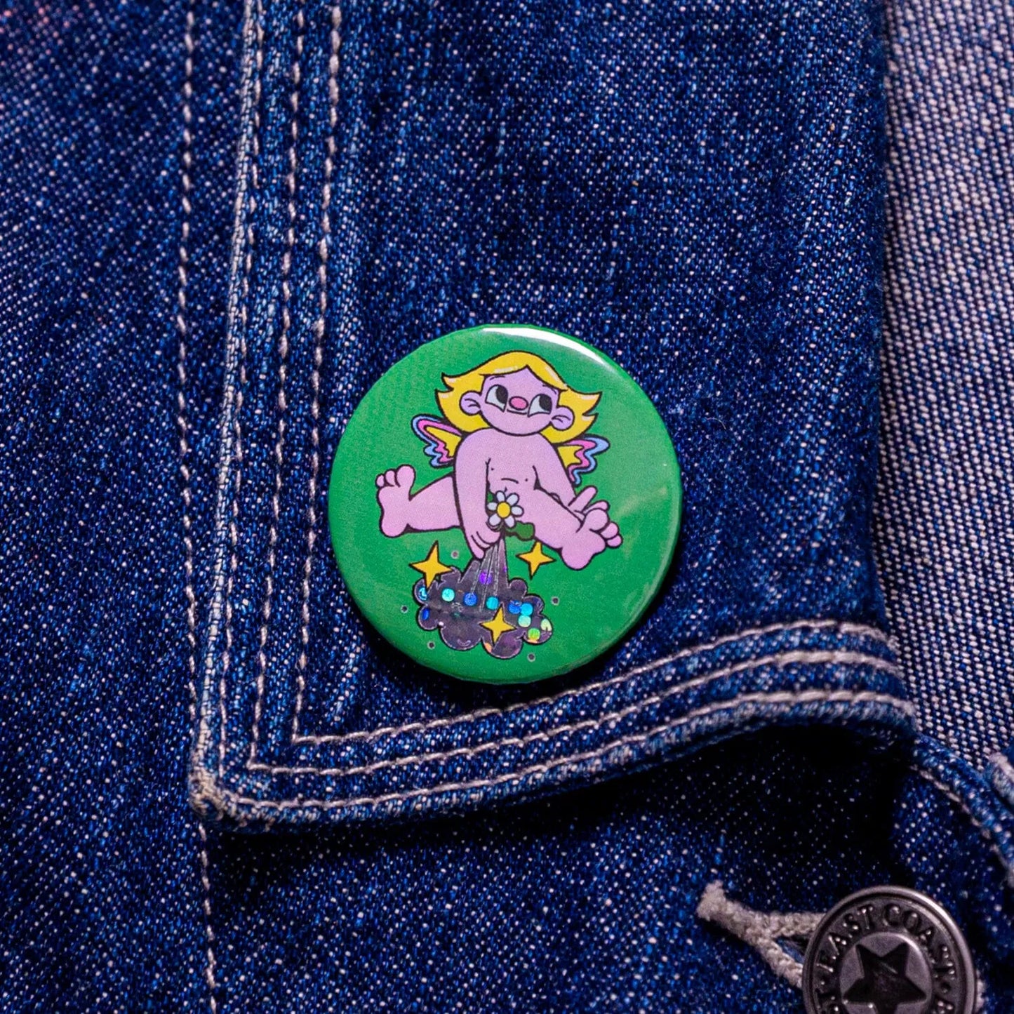 Circle Glittler Badges - Tacky And Upsetting
