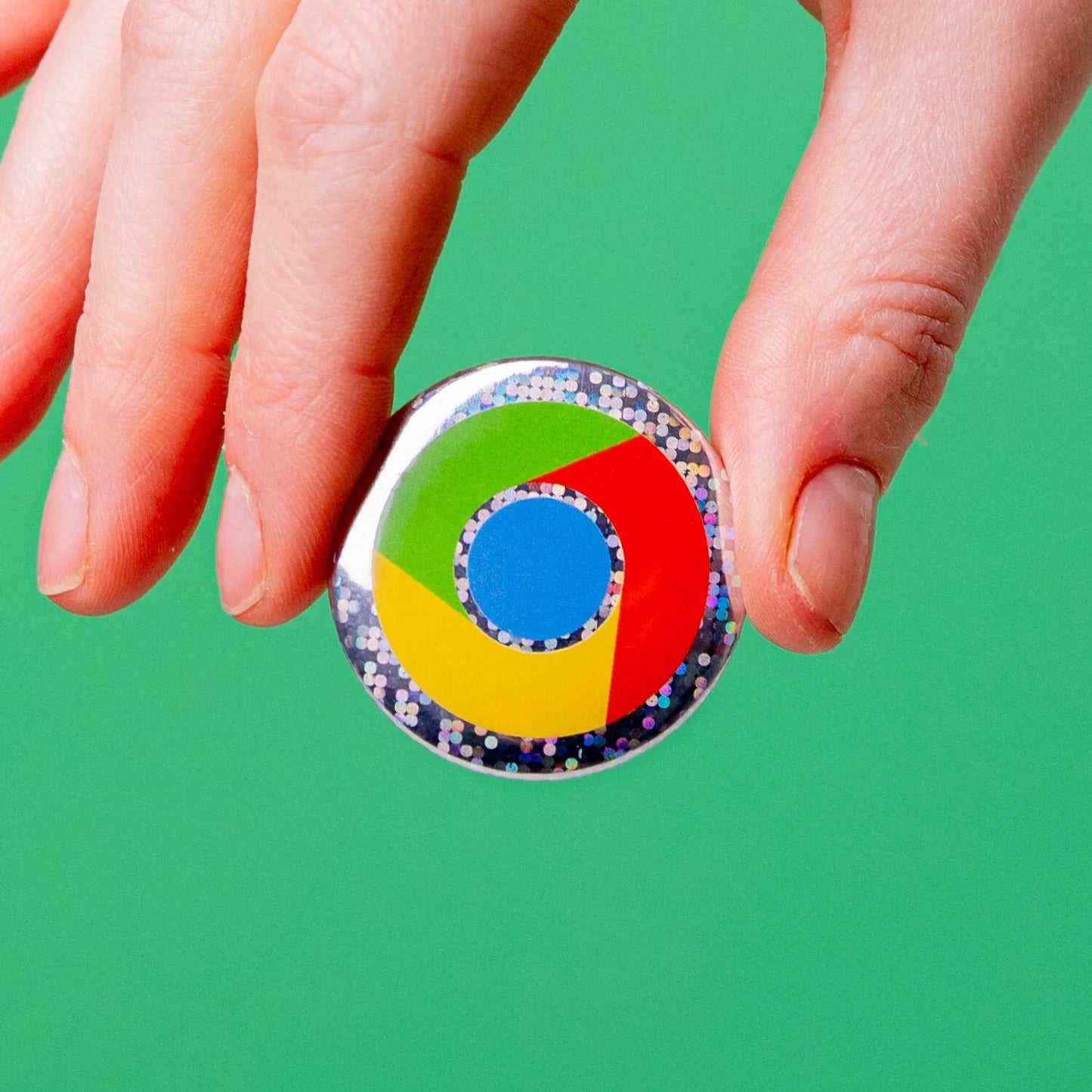 Circle Glittler Badges - Tacky And Upsetting