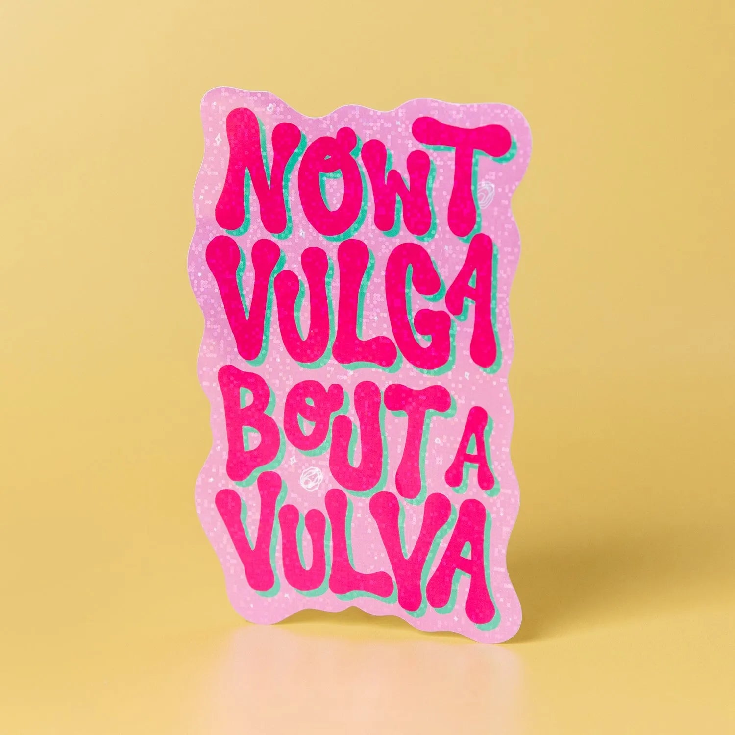 Custom Printed Glitter Gloss Vinyl Samples - Tacky And Upsetting