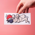 Easy Peel White Egg Shell Stickers - Tacky And Upsetting