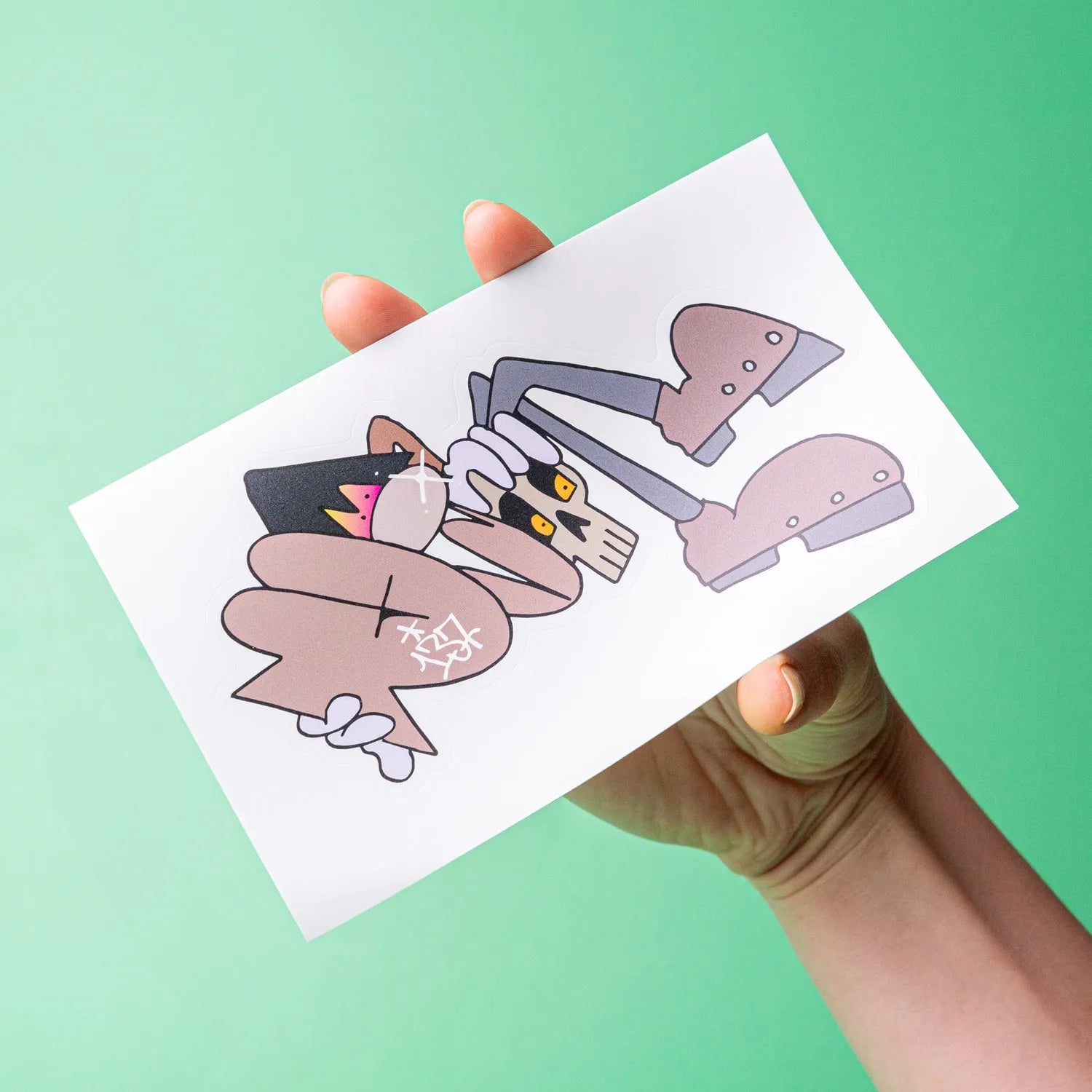 Easy Peel White Egg Shell Stickers - Tacky And Upsetting