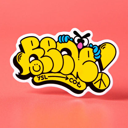 Custom White Egg Shell Stickers - Tacky And Upsetting