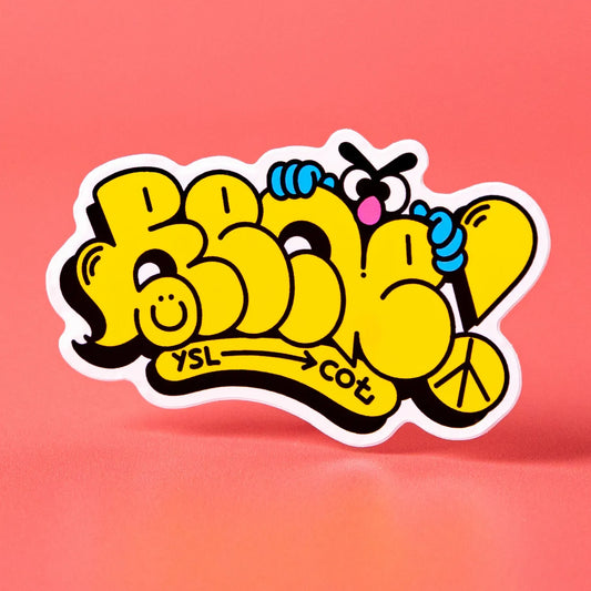 Custom White Egg Shell Stickers - Tacky And Upsetting
