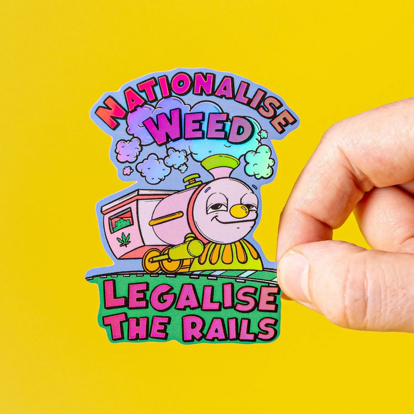 Custom Holographic Gloss Vinyl Stickers - Tacky And Upsetting