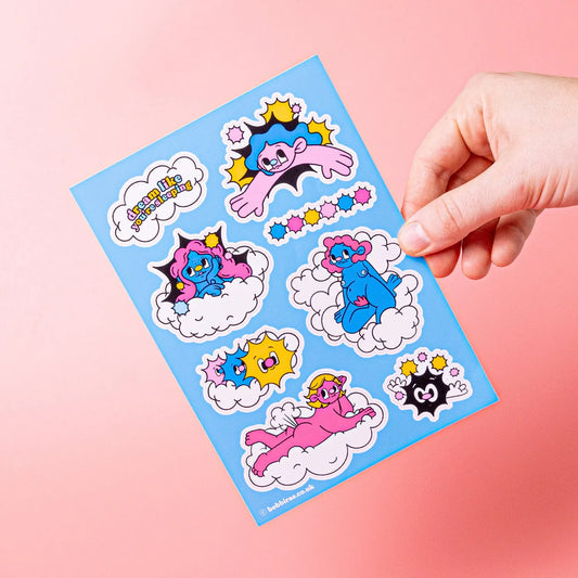Custom White Gloss Vinyl Sticker Sheets - Tacky And Upsetting
