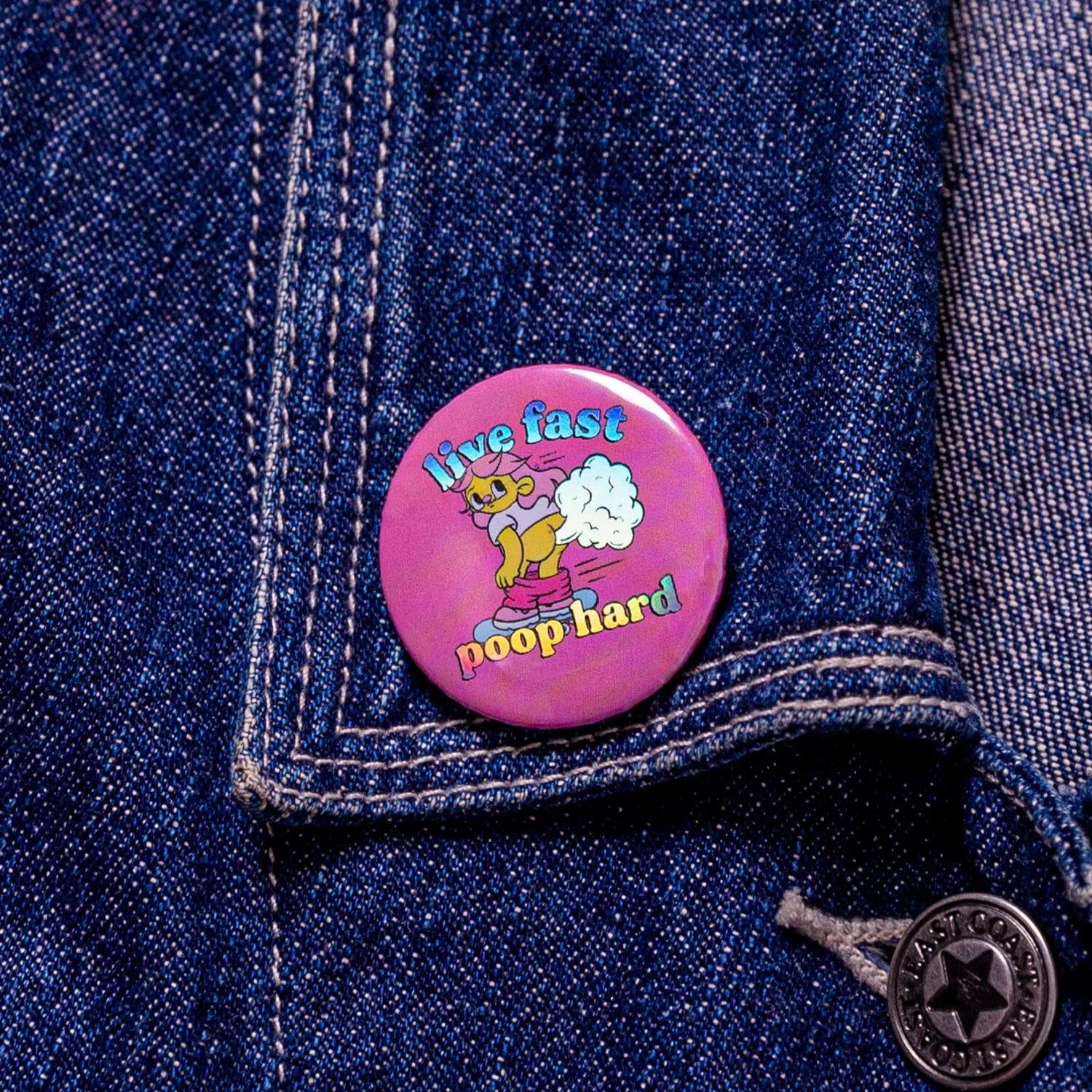 Circle Holographic Badges - Tacky And Upsetting