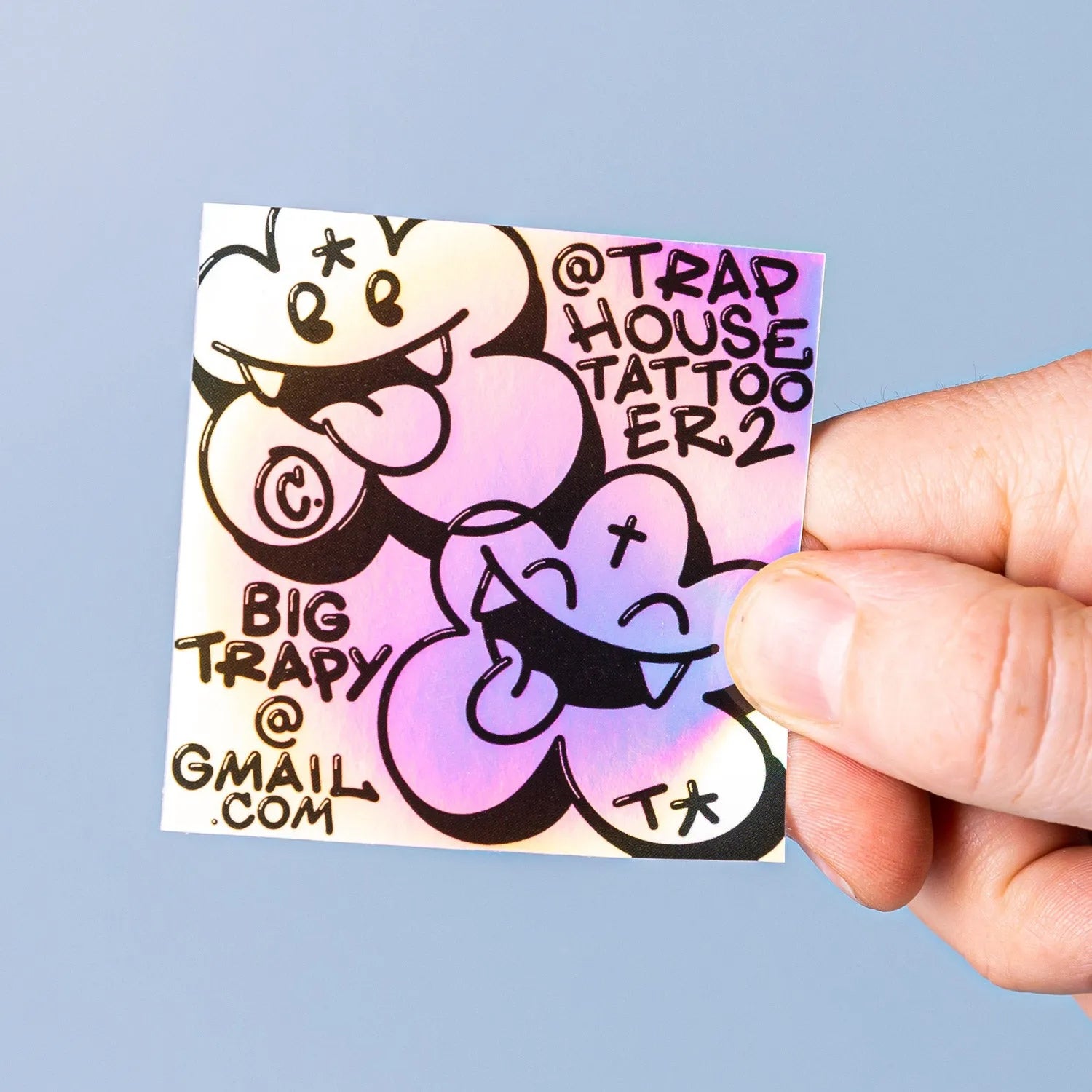 Custom Holographic Gloss Vinyl Stickers - Tacky And Upsetting