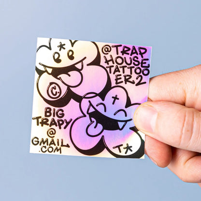 Custom Holographic Gloss Vinyl Stickers - Tacky And Upsetting