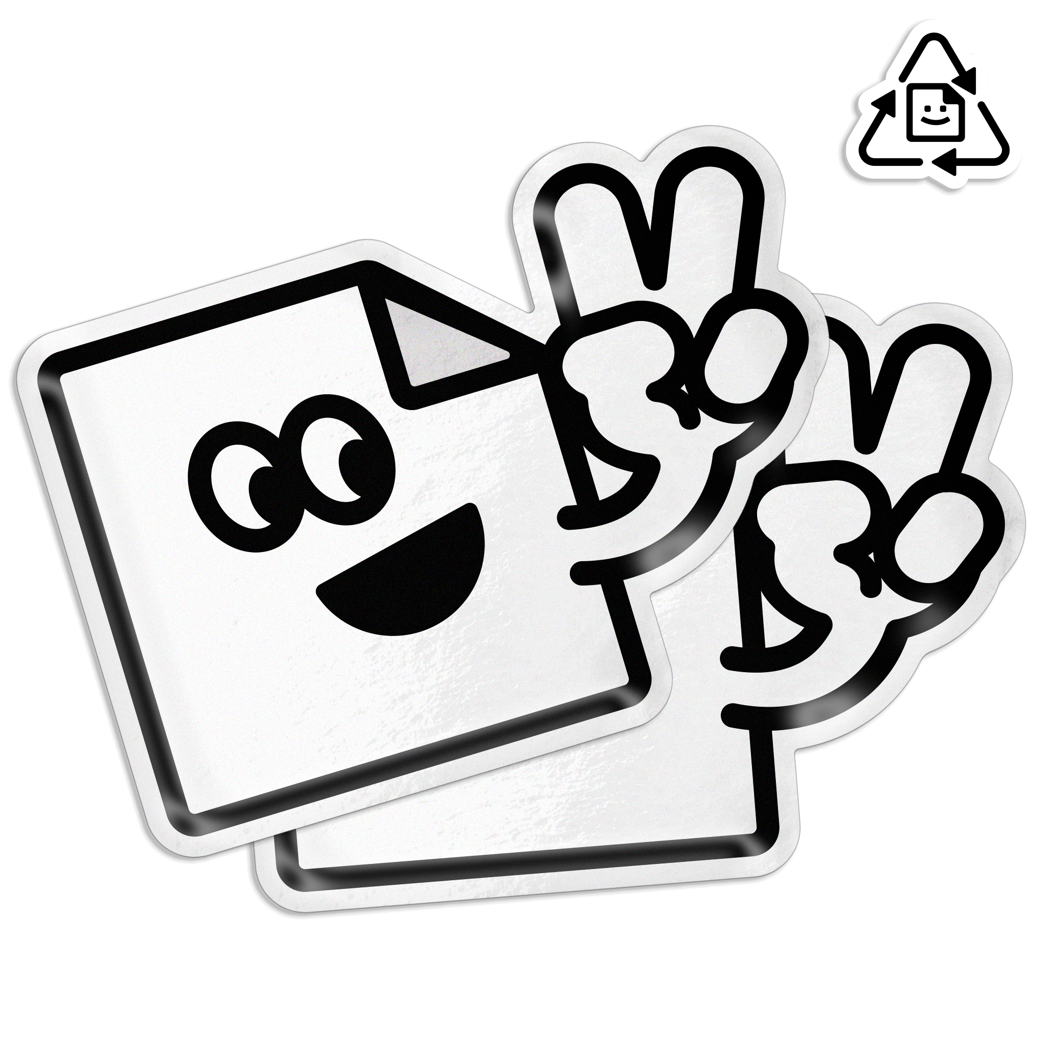 Custom biodegradable paper die cut stickers with a natural eco-friendly finish, compostable and suitable for sustainable packaging or branding.
