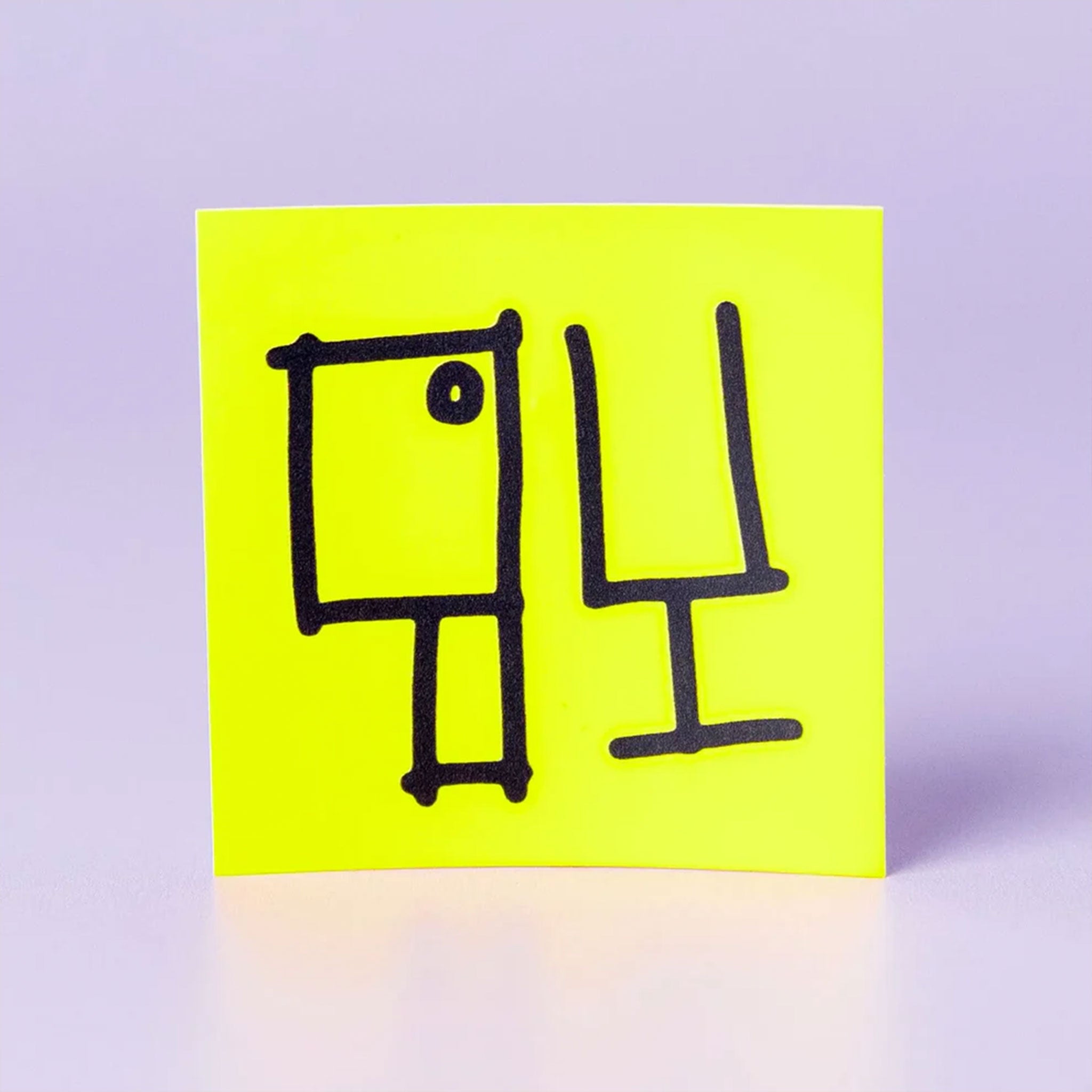 Fluorescent Yellow Stickers