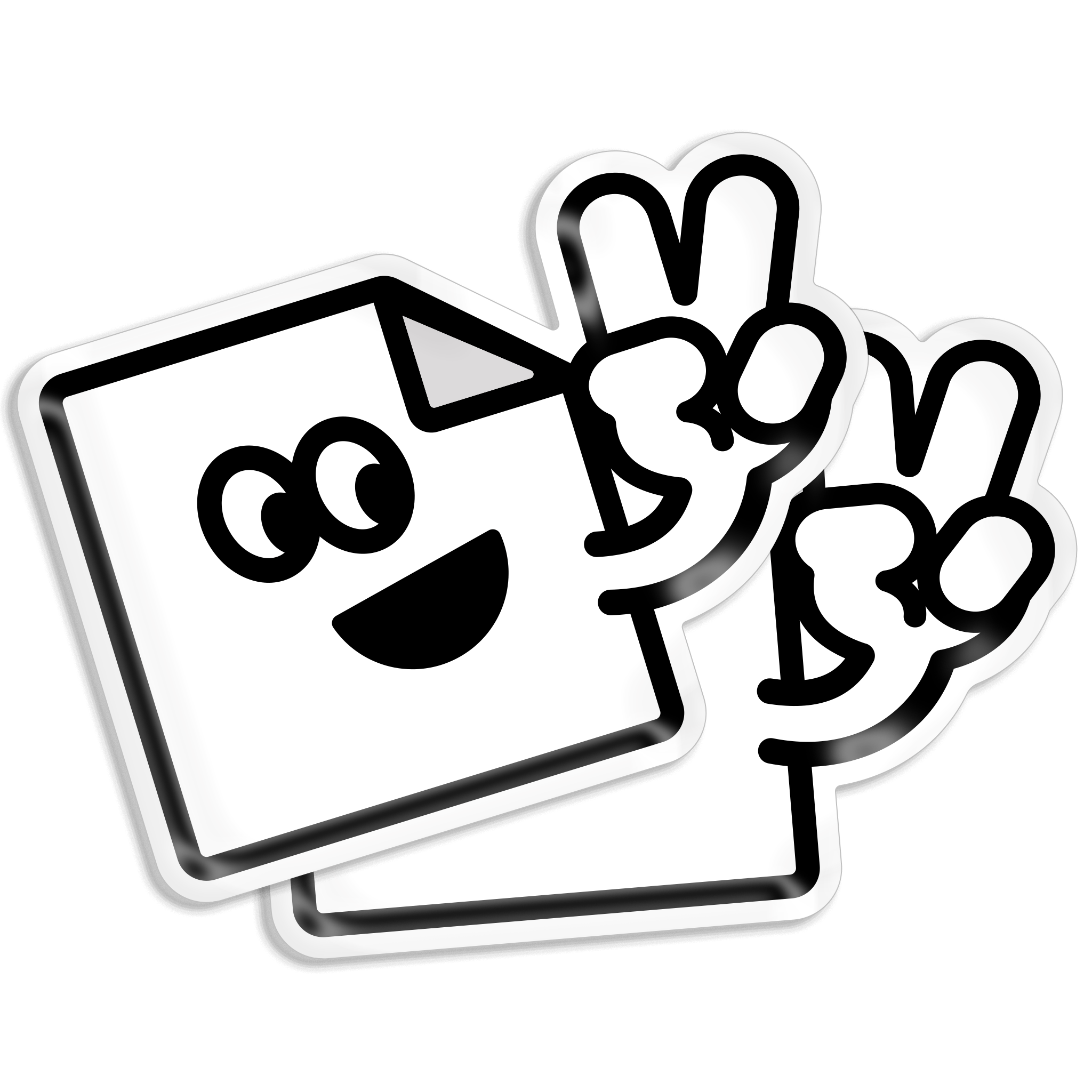 Custom white vinyl stickers printed in full colour, waterproof and durable for branding, packaging and promotions.