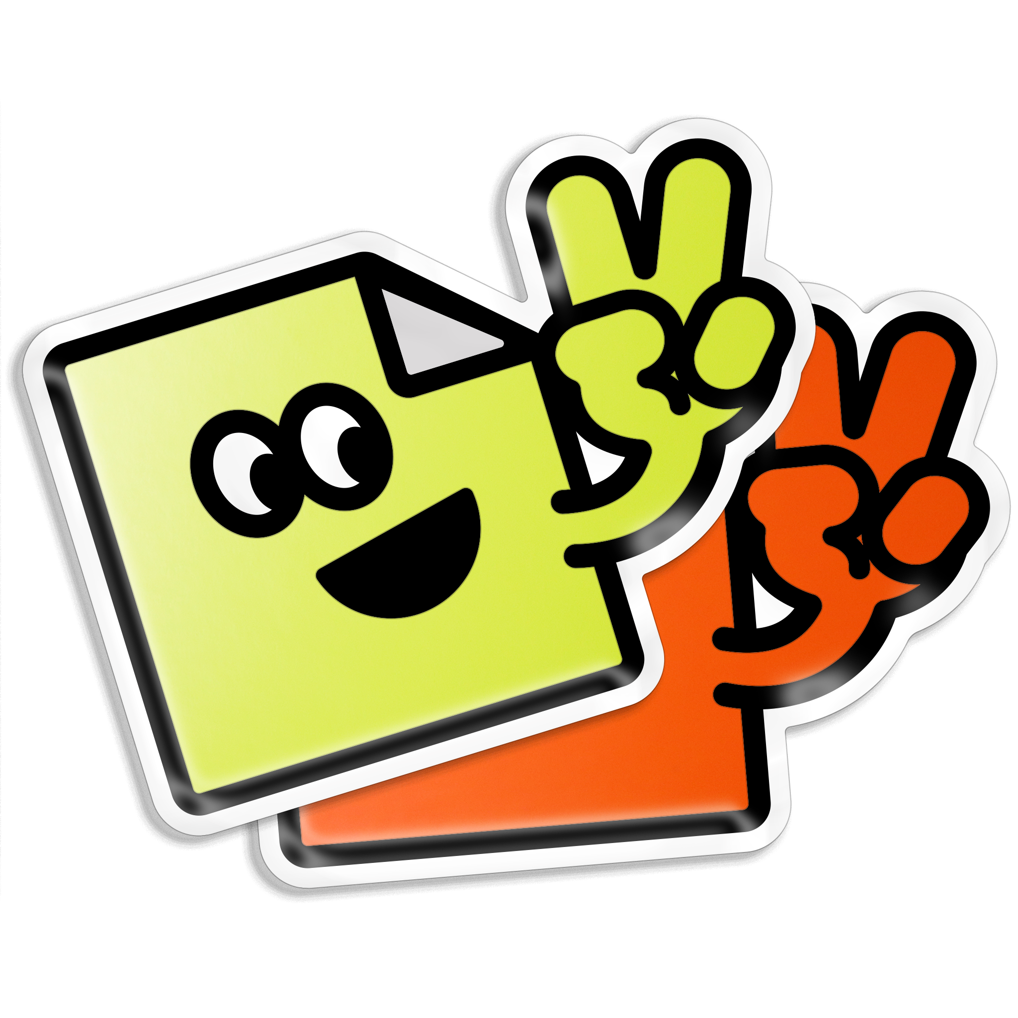 Custom fluorescent die cut vinyl stickers with bold neon colours for branding, packaging and event signage.