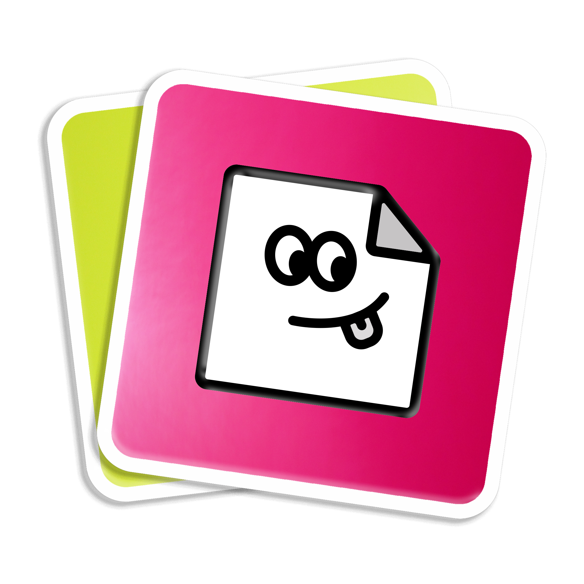 Custom fluorescent rounded corner vinyl stickers with bold neon colours for branding, packaging and event signage.
