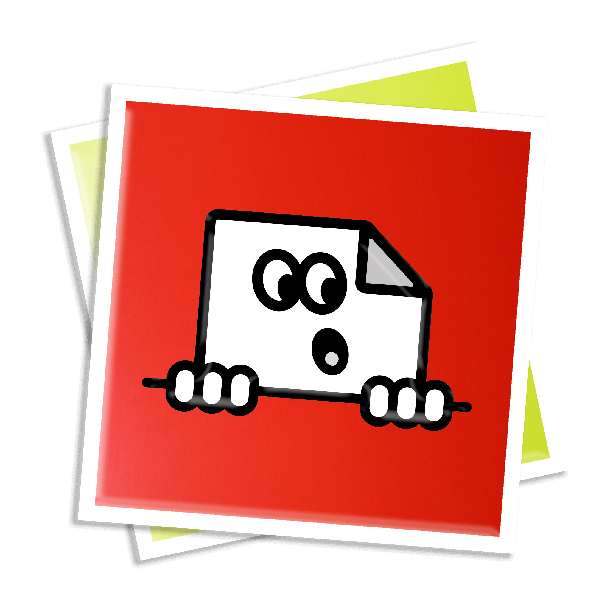 Custom fluorescent square vinyl stickers with bold neon colours for branding, packaging and event signage.