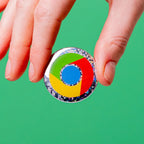 58mm Glitter Badges