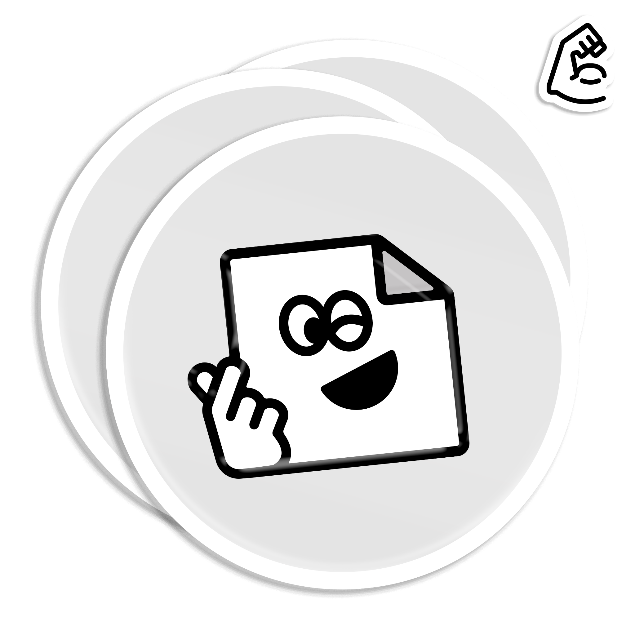 Custom heavy duty white circle vinyl stickers printed in full colour, waterproof, weatherproof and built to last outdoors.