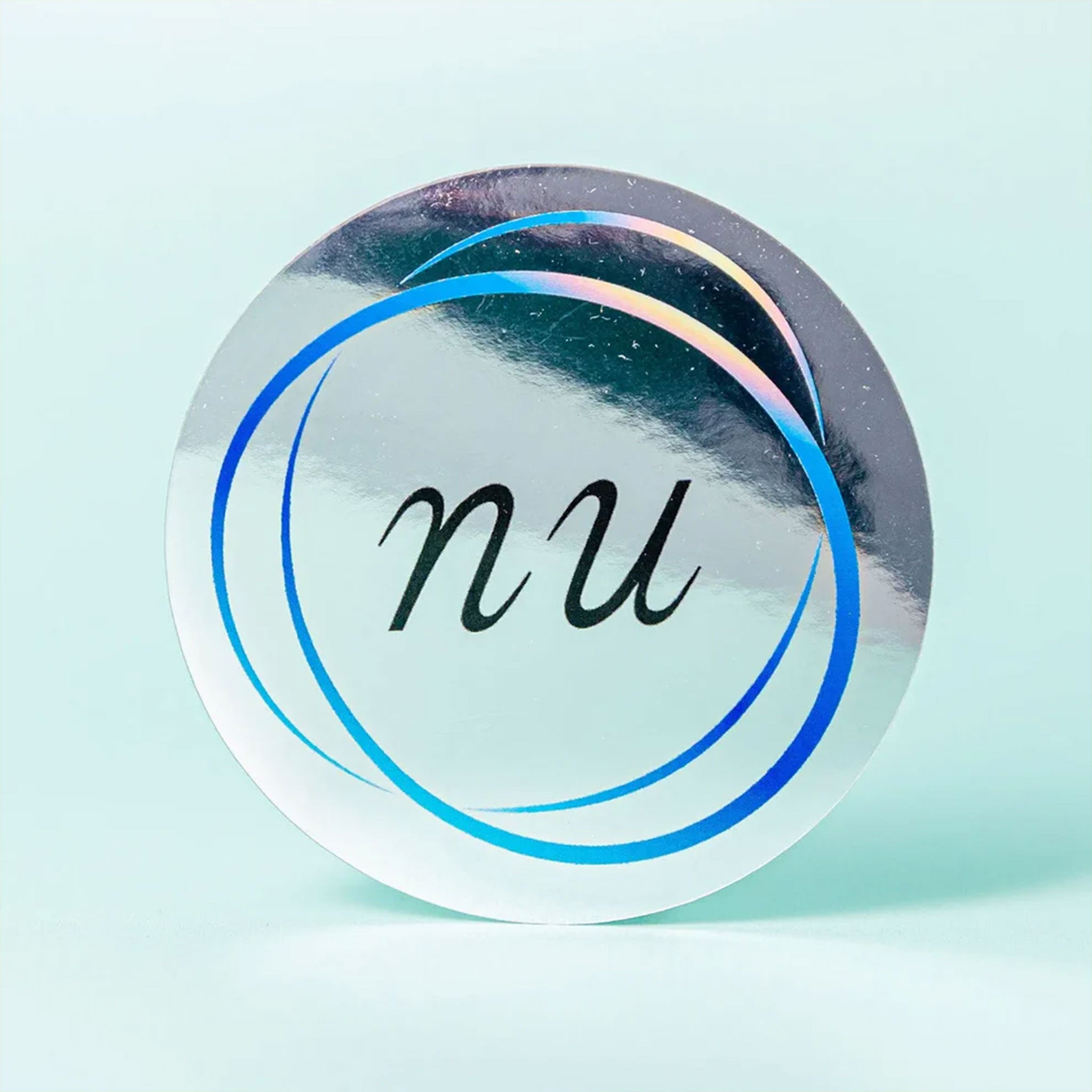 Silver Chrome Circle Stickers