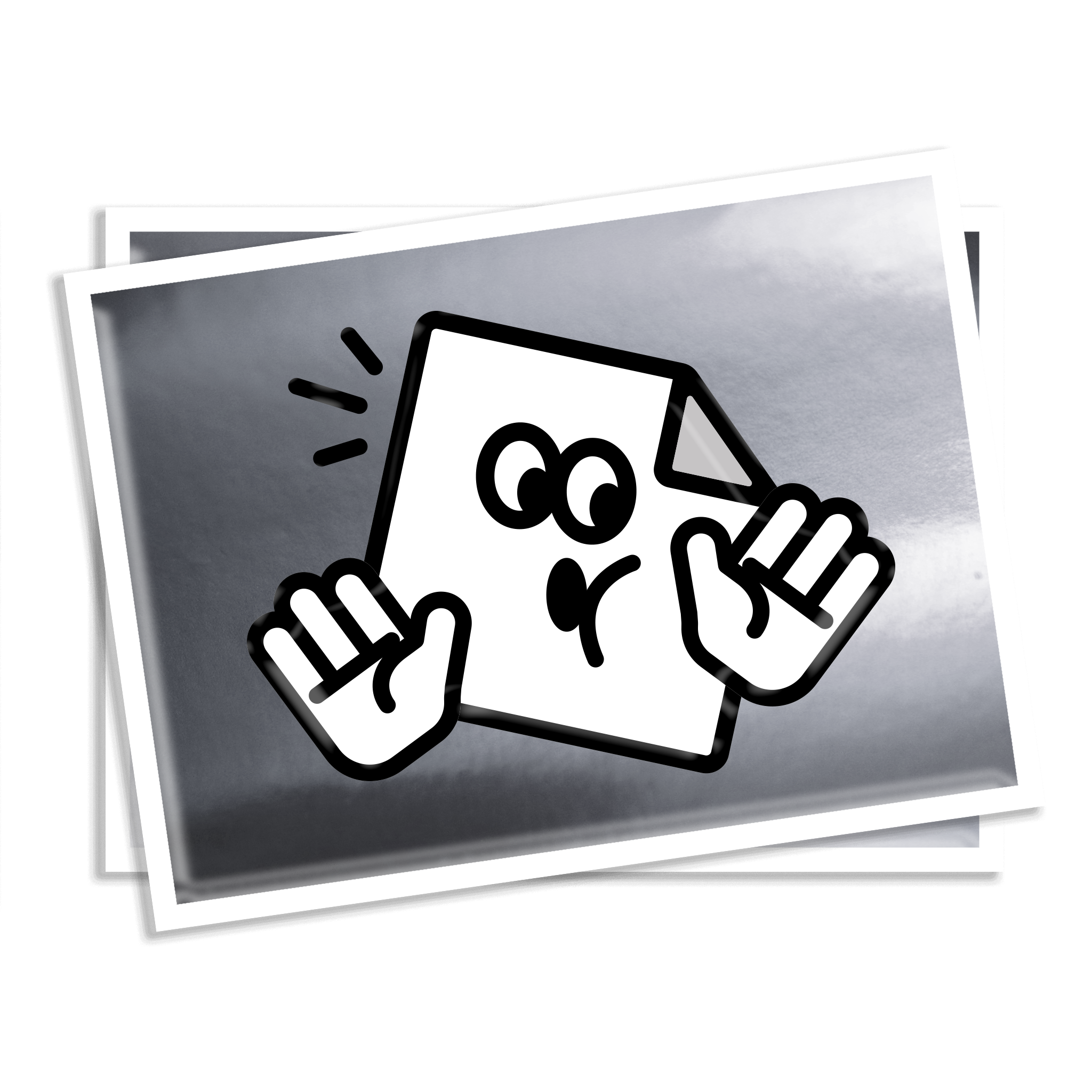 Custom silver chrome rectangle vinyl stickers with mirror-like metallic finish for branding and packaging.