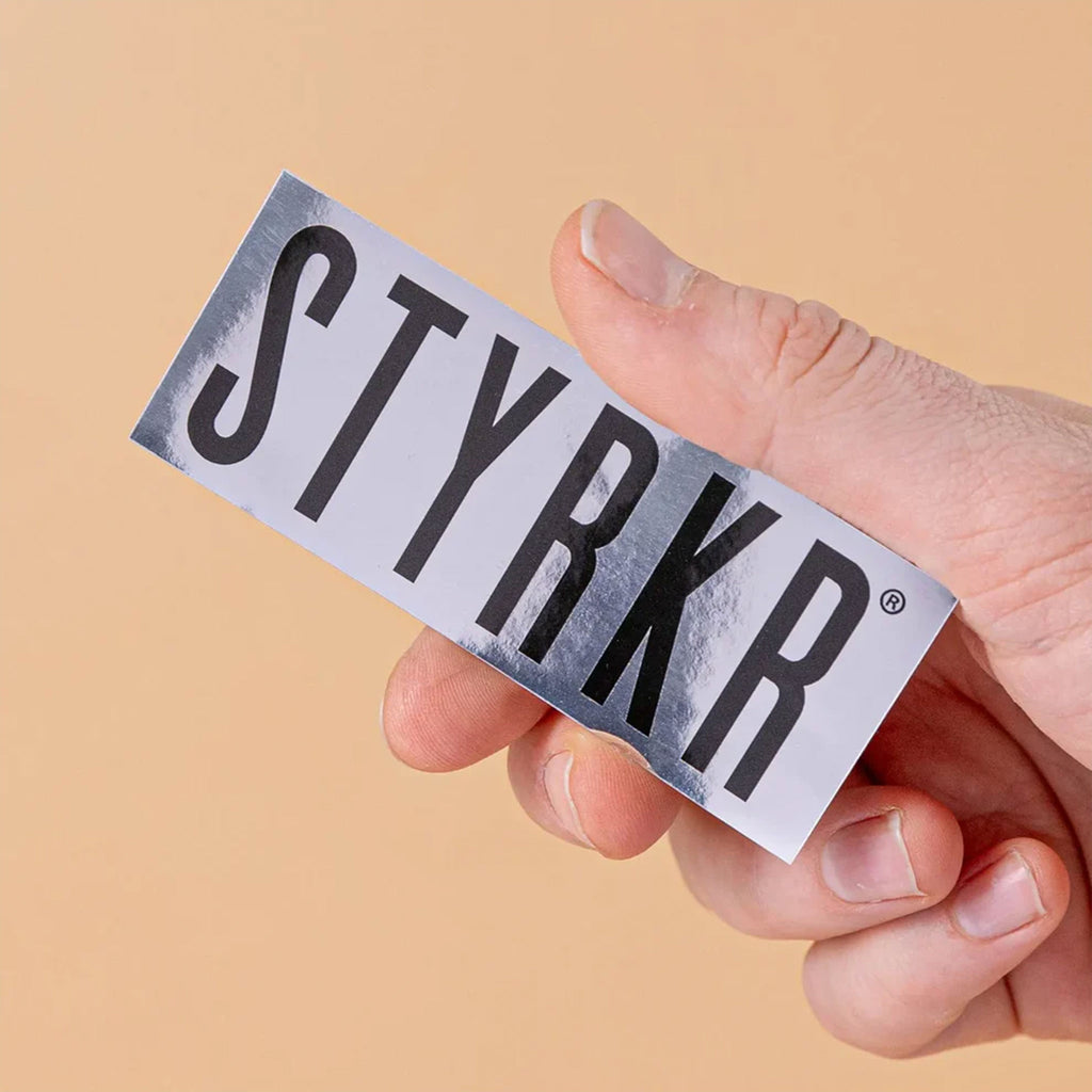 Silver Chrome Rectangle Stickers